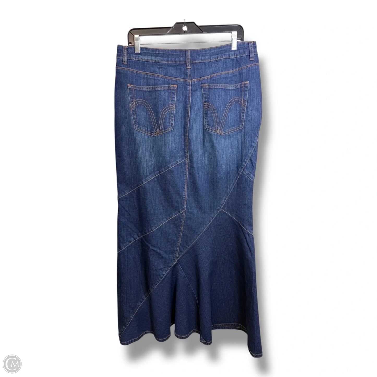 Skirt Maxi By Clothes Mentor In Blue Denim, Size: 14
