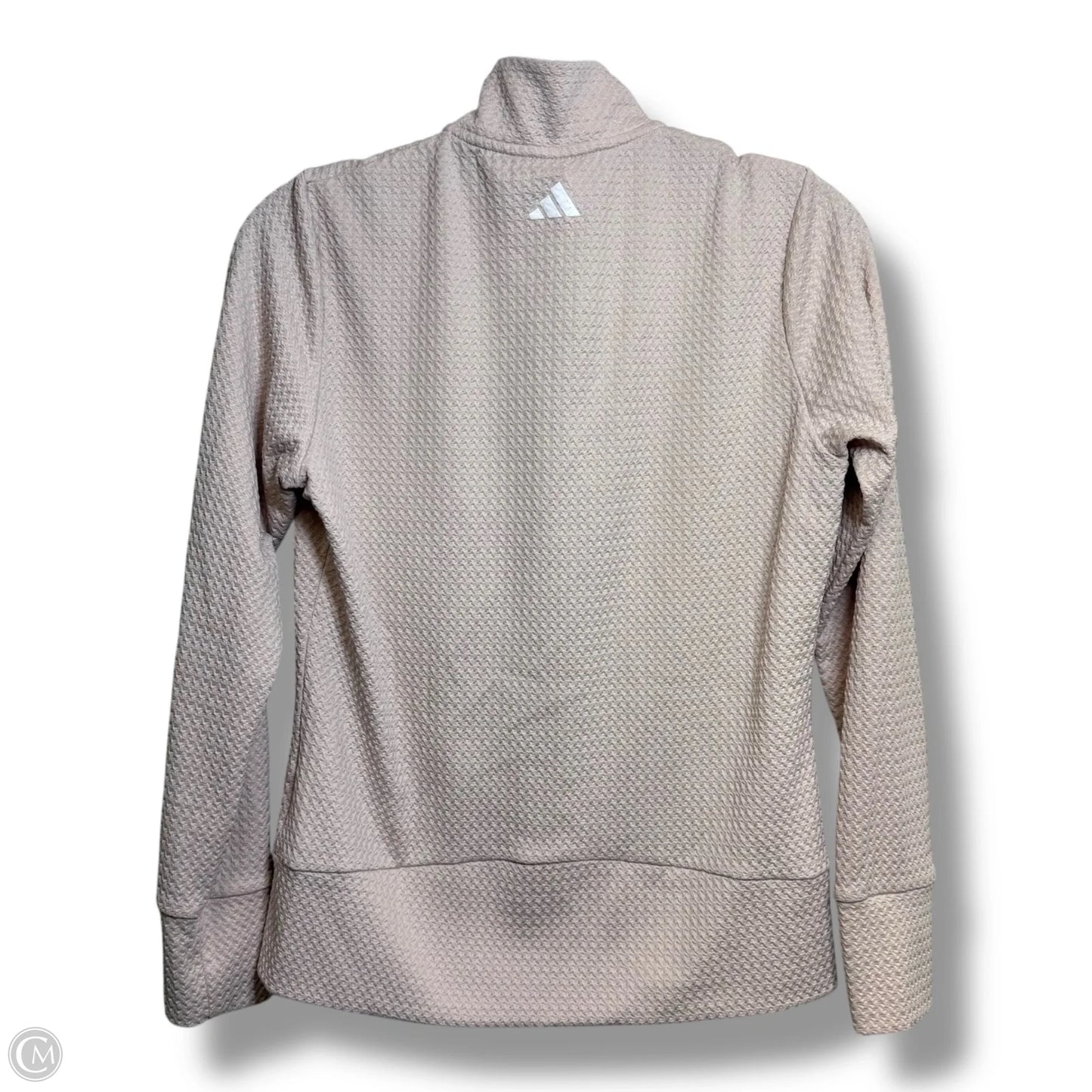 Athletic Top Long Sleeve Collar By Adidas In Pink, Size: S