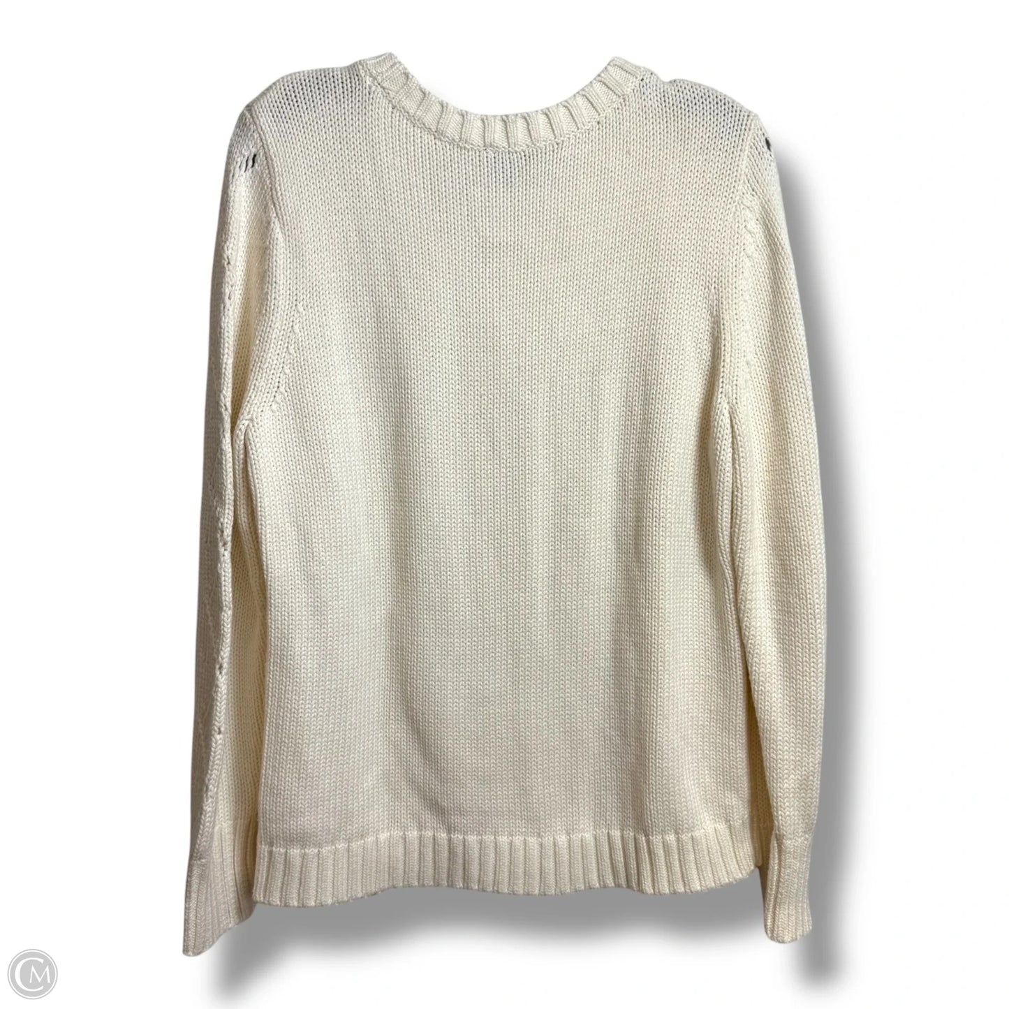 Sweater By Talbots In Ivory, Size: L