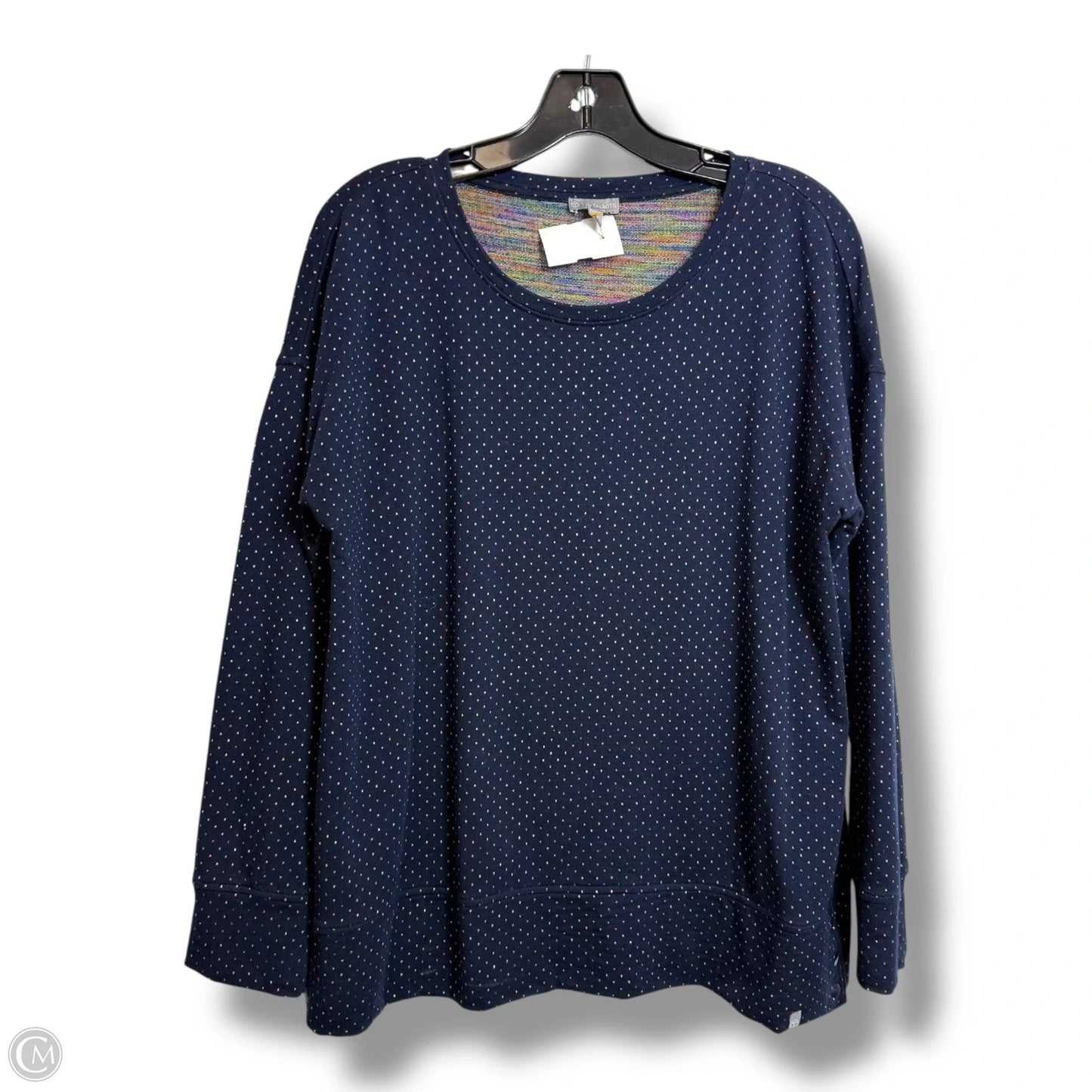 Top Long Sleeve By Talbots In Navy, Size: M