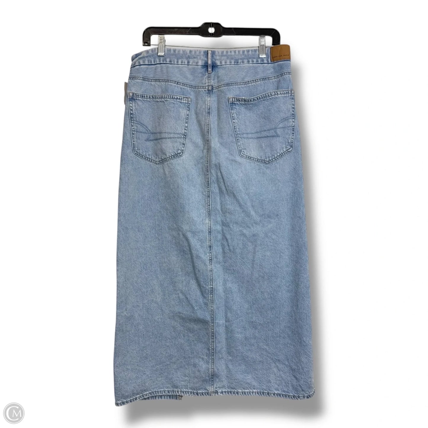 Skirt Midi By American Eagle In Blue Denim, Size: 14