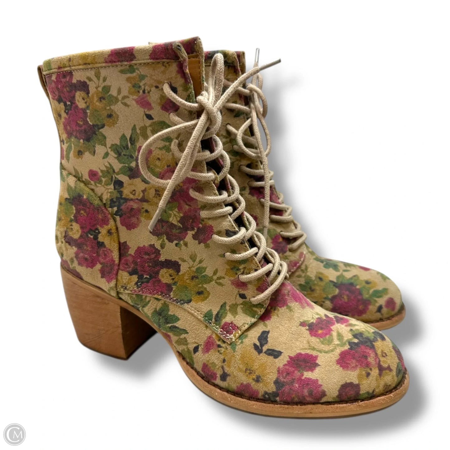 Boots Designer By Patricia Nash In Floral Print, Size: 9.5