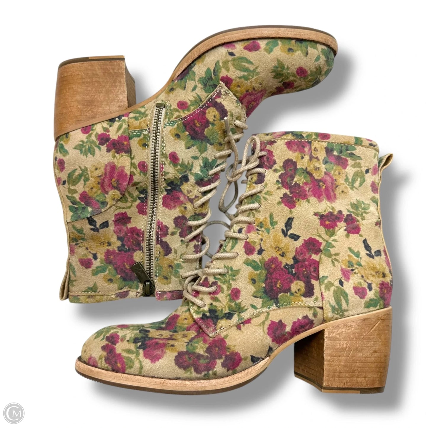 Boots Designer By Patricia Nash In Floral Print, Size: 9.5