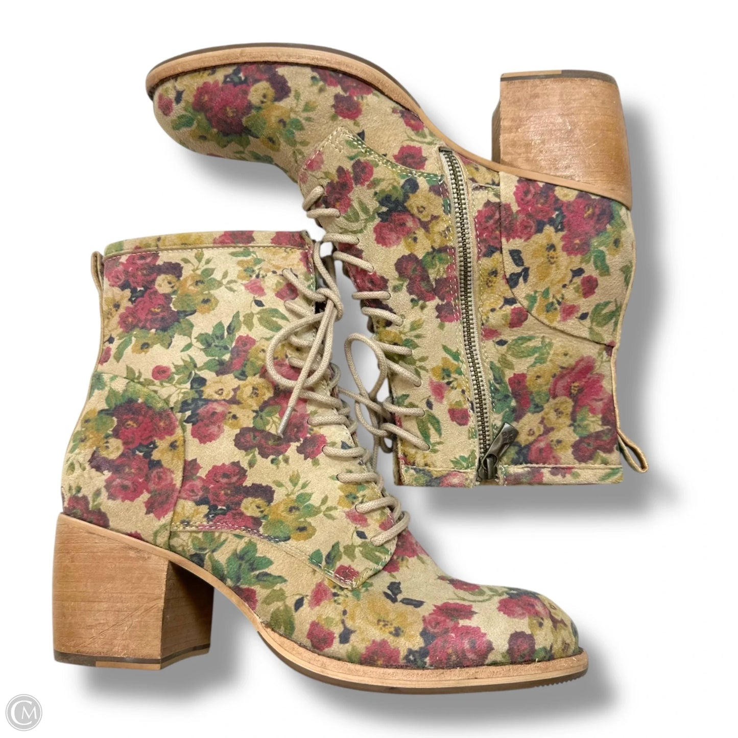 Boots Designer By Patricia Nash In Floral Print, Size: 9.5