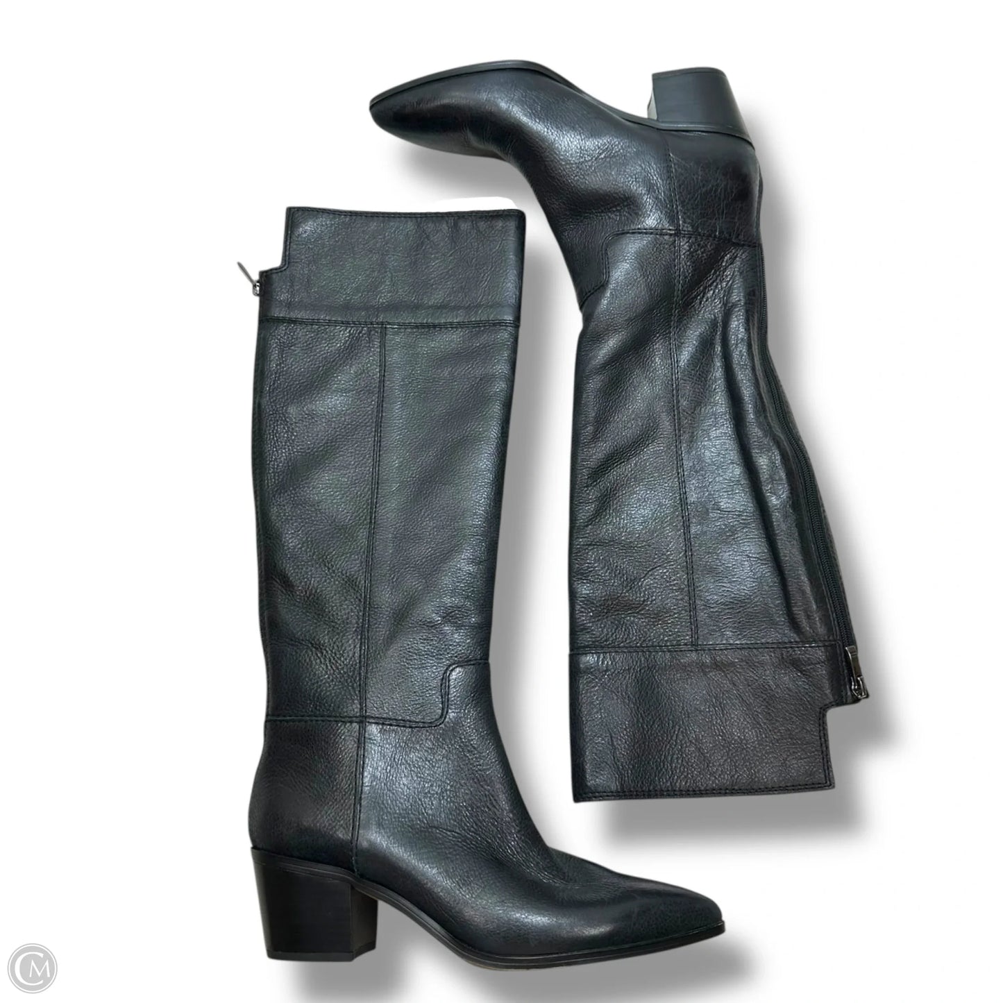 Boots Knee Flats By Franco Sarto In Black, Size: 9.5