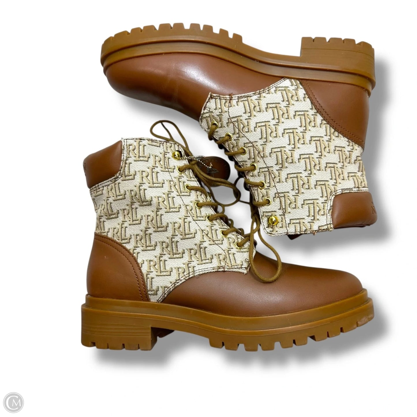 Boots Ankle Flats By Lauren By Ralph Lauren In Multi-colored, Size: 8.5