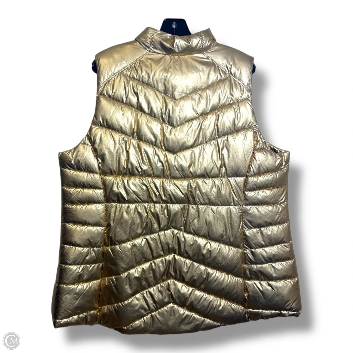 Vest Puffer & Quilted By Livi Active In Gold, Size: 2x