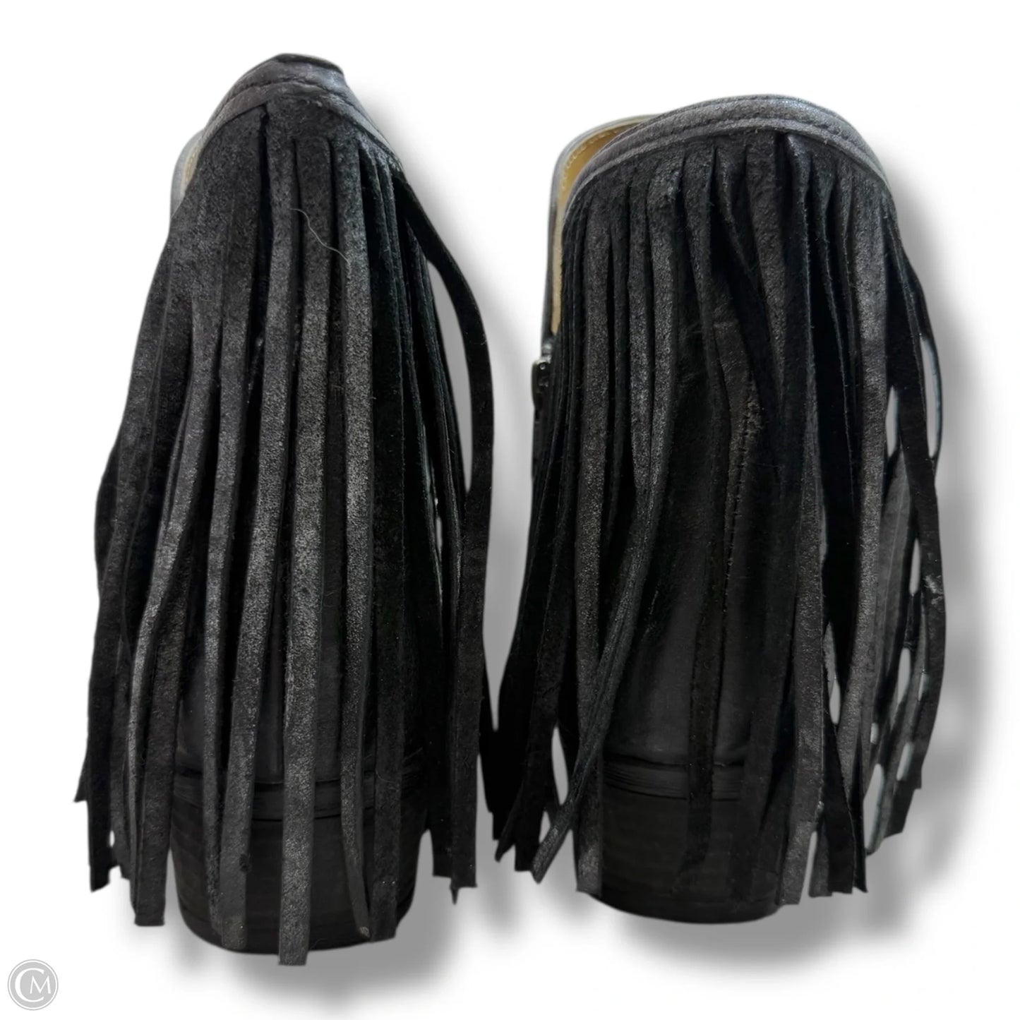 Boots Ankle Flats By Clothes Mentor In Black, Size: 10