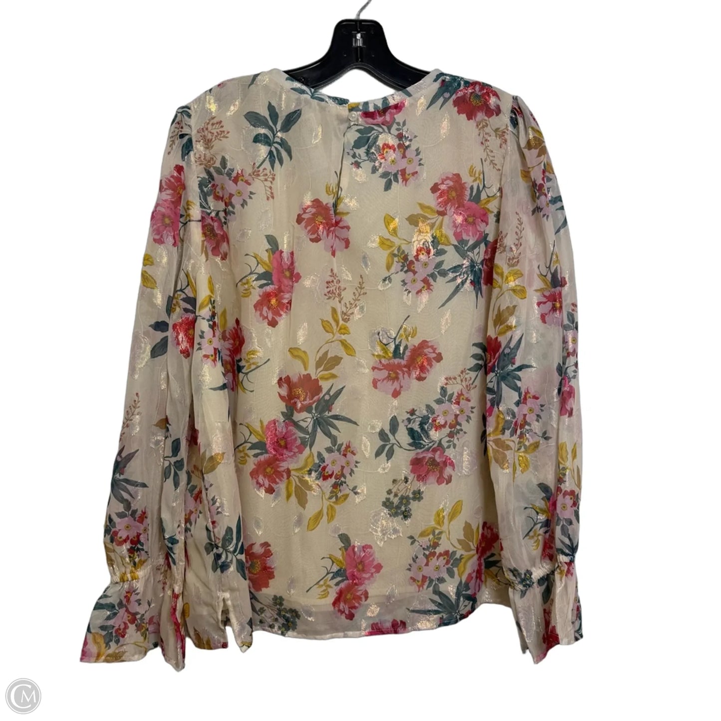 Top Long Sleeve By Loft In Floral Print, Size: Xl