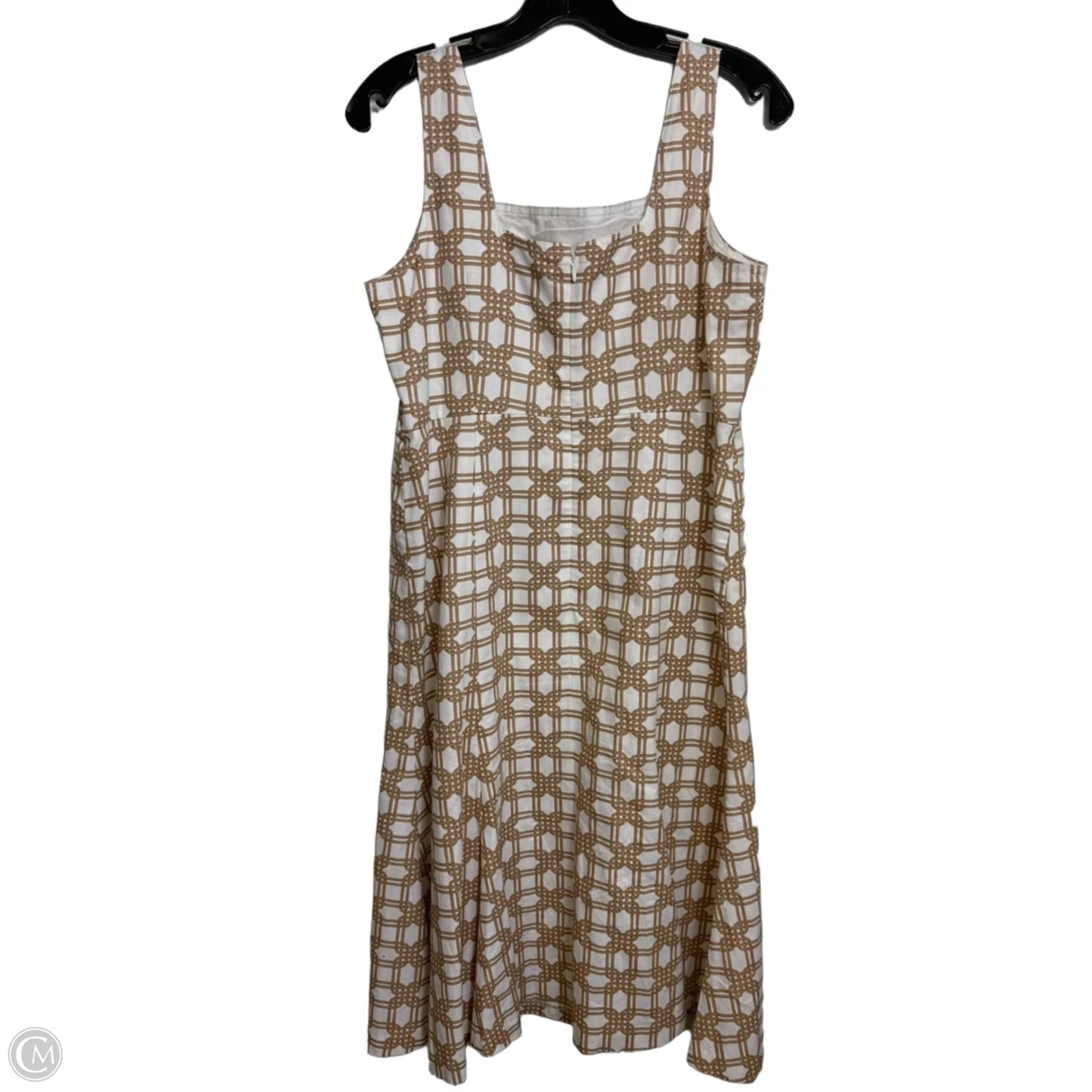 Dress Casual Short By Ann Taylor In Tan & White, Size: 8p