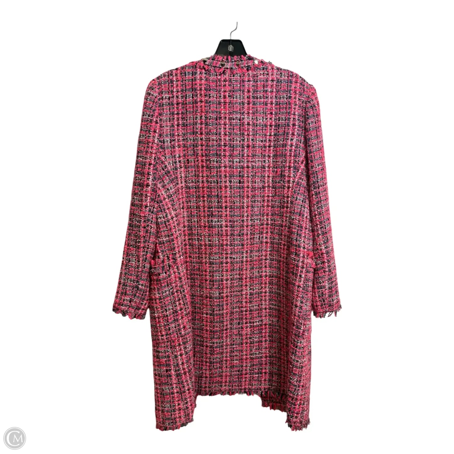 Tweed jacket Coat Designer By Kate Spade In Pink, Size: 10