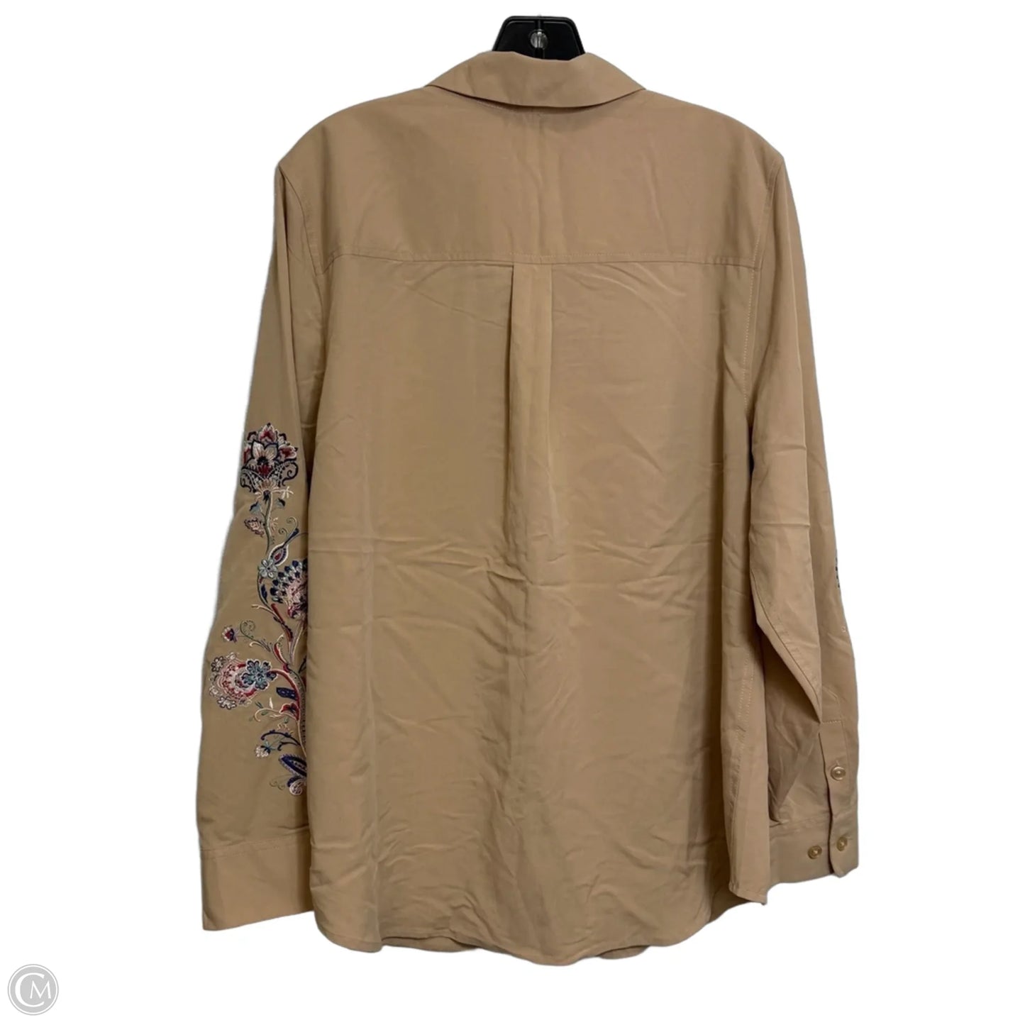 Top Long Sleeve By Chicos In Tan, Size: L