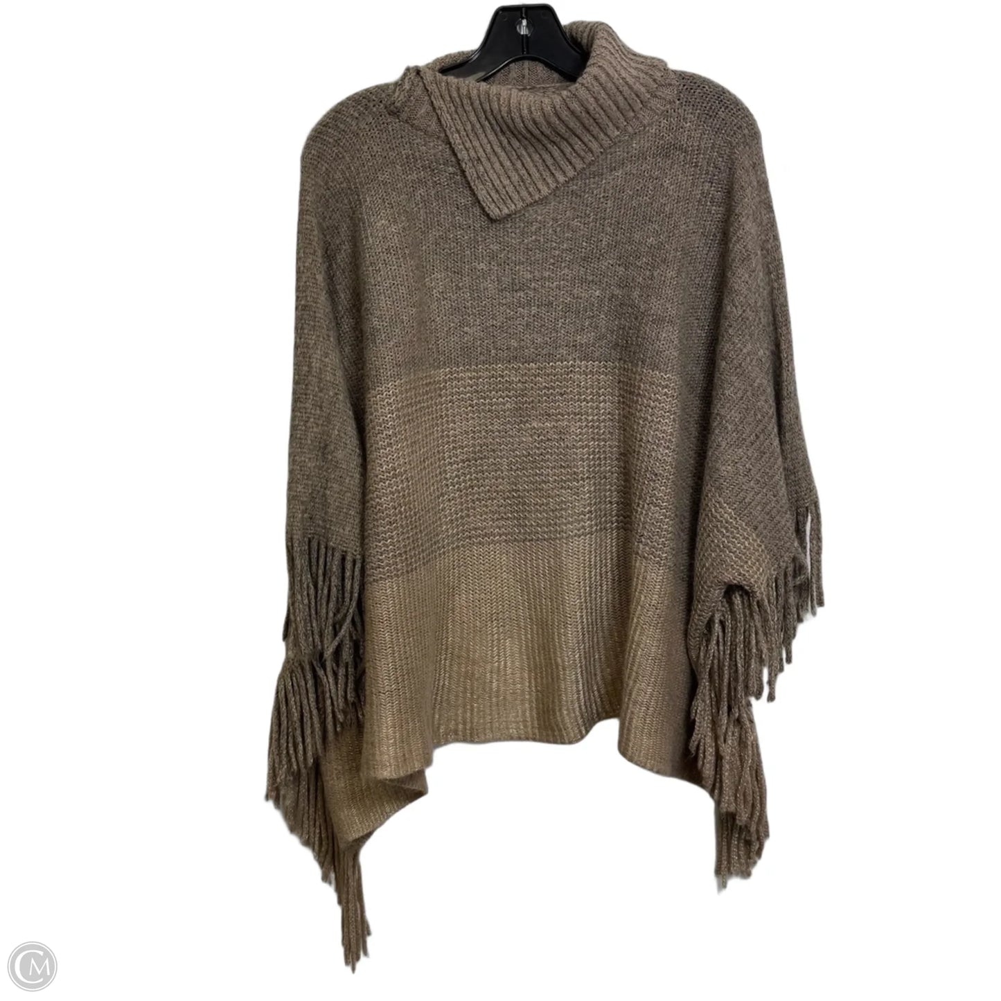 Poncho By Clothes Mentor In Brown, Size: Osfm
