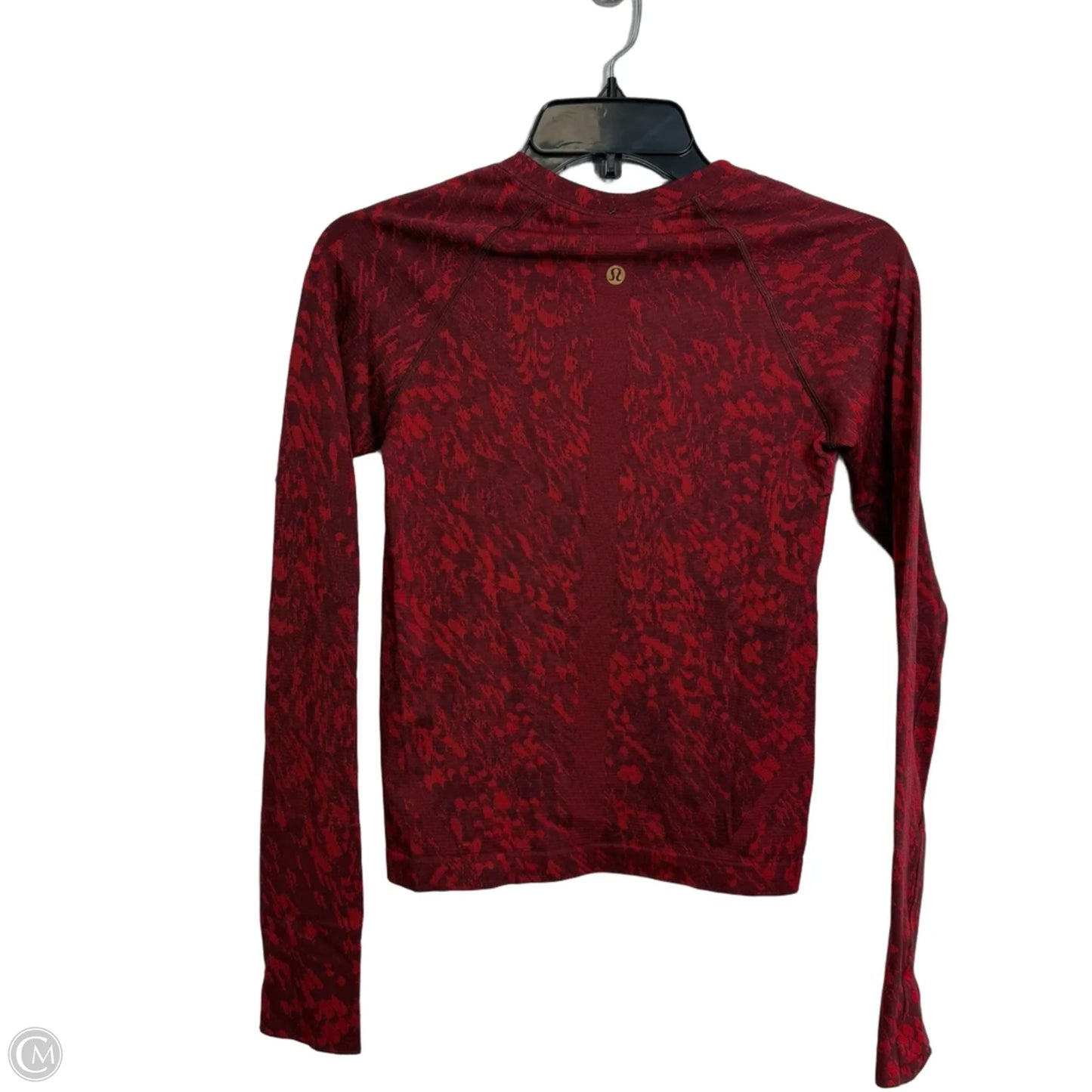 Athletic Top Long Sleeve Crewneck By Lululemon In Red, Size: S