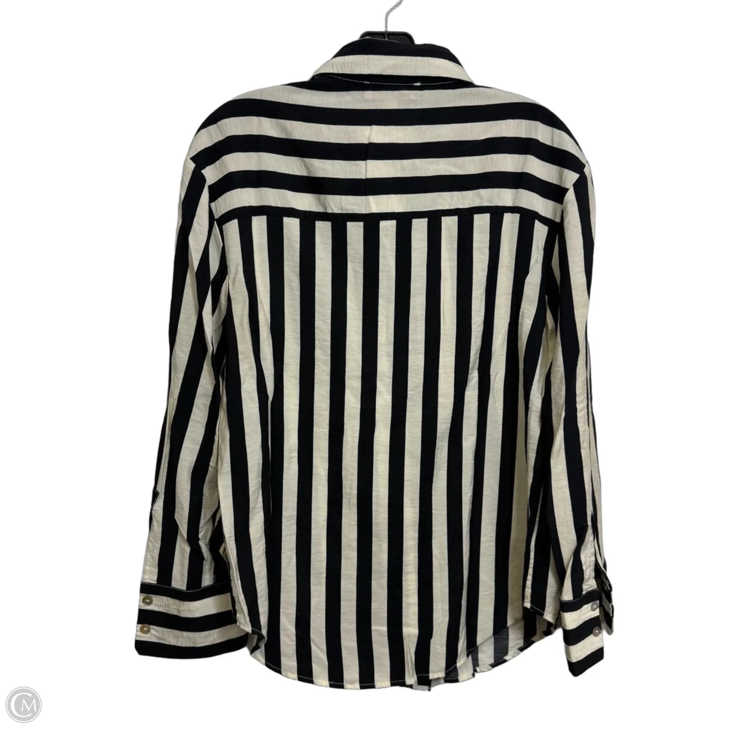 Top Long Sleeve By Philosophy In Striped Pattern, Size: M