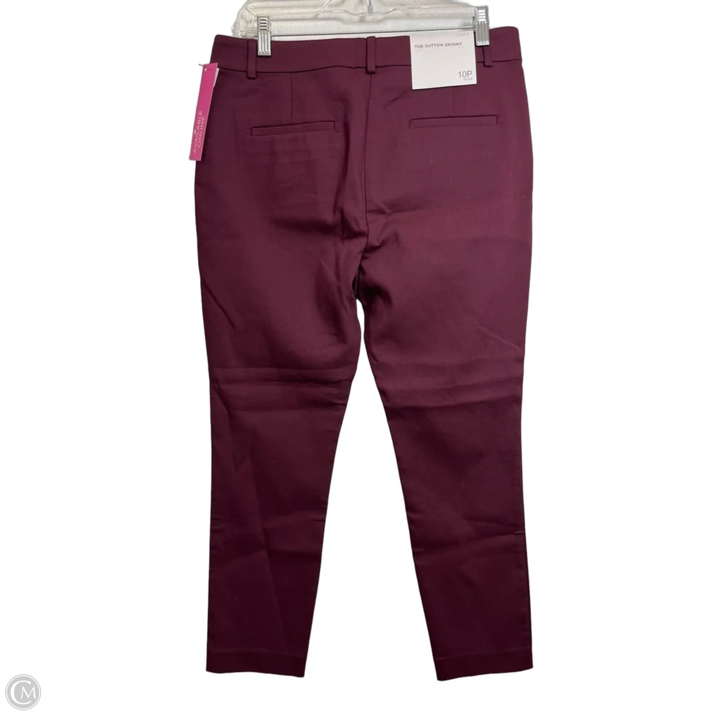 Pants Cropped By Loft In Maroon, Size: 10p