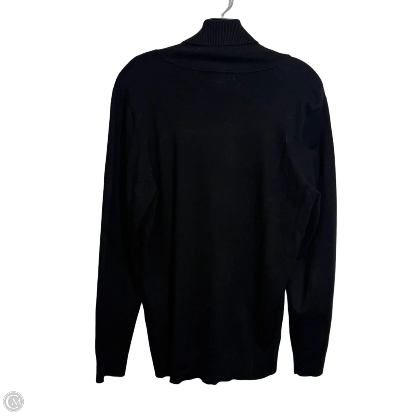 Top Long Sleeve By Calvin Klein In Black, Size: M