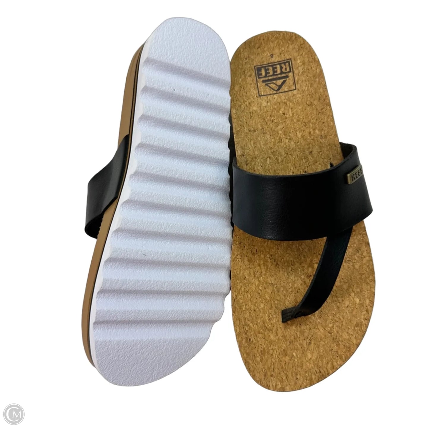 Sandals Flats By Reef In Black, Size: 8