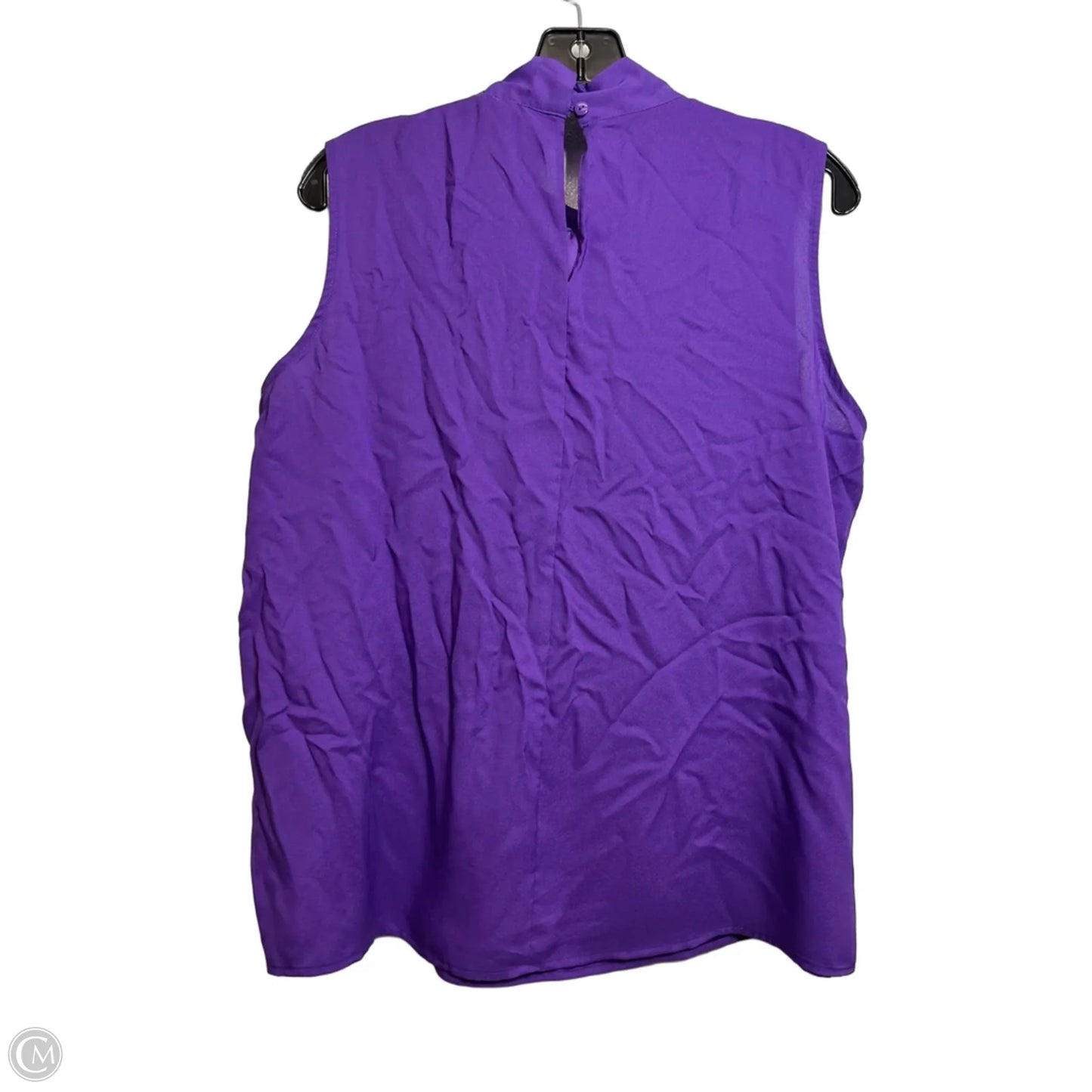 Top Sleeveless By Ann Taylor In Purple, Size: L