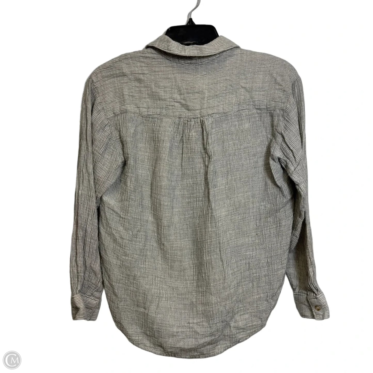 Top Long Sleeve Basic By Anthropologie In Striped Pattern, Size: Xsp