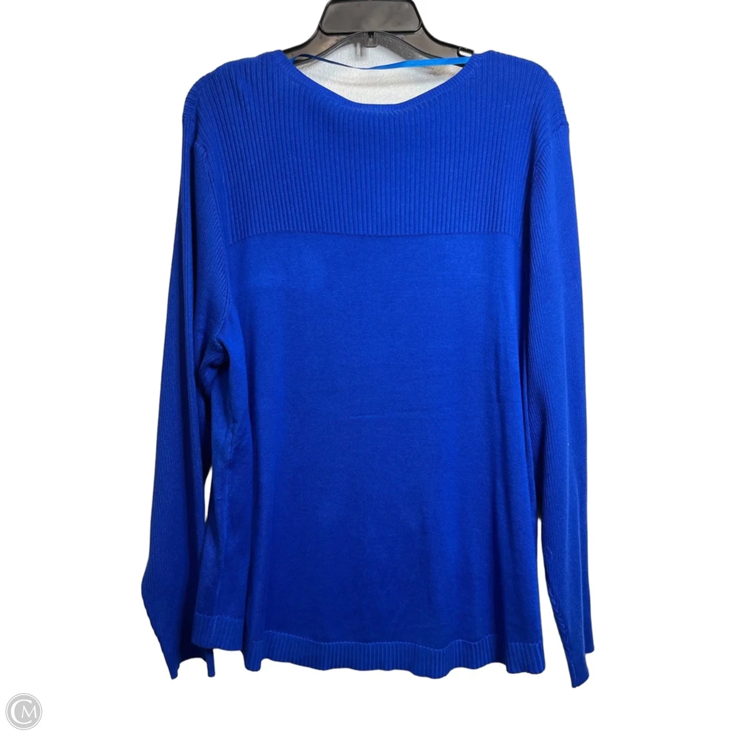Sweater By Cable And Gauge In Blue, Size: 2x