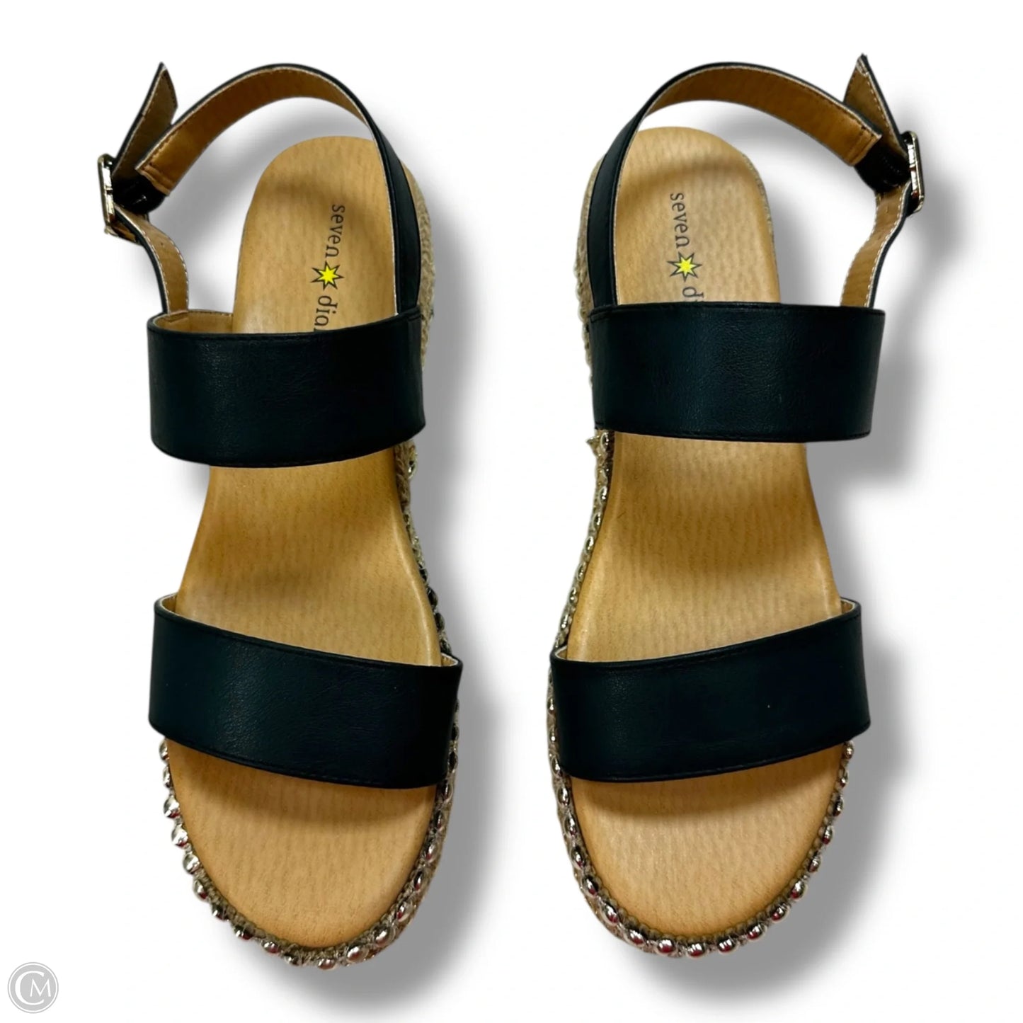 Sandals Flats By Clothes Mentor In Black, Size: 9