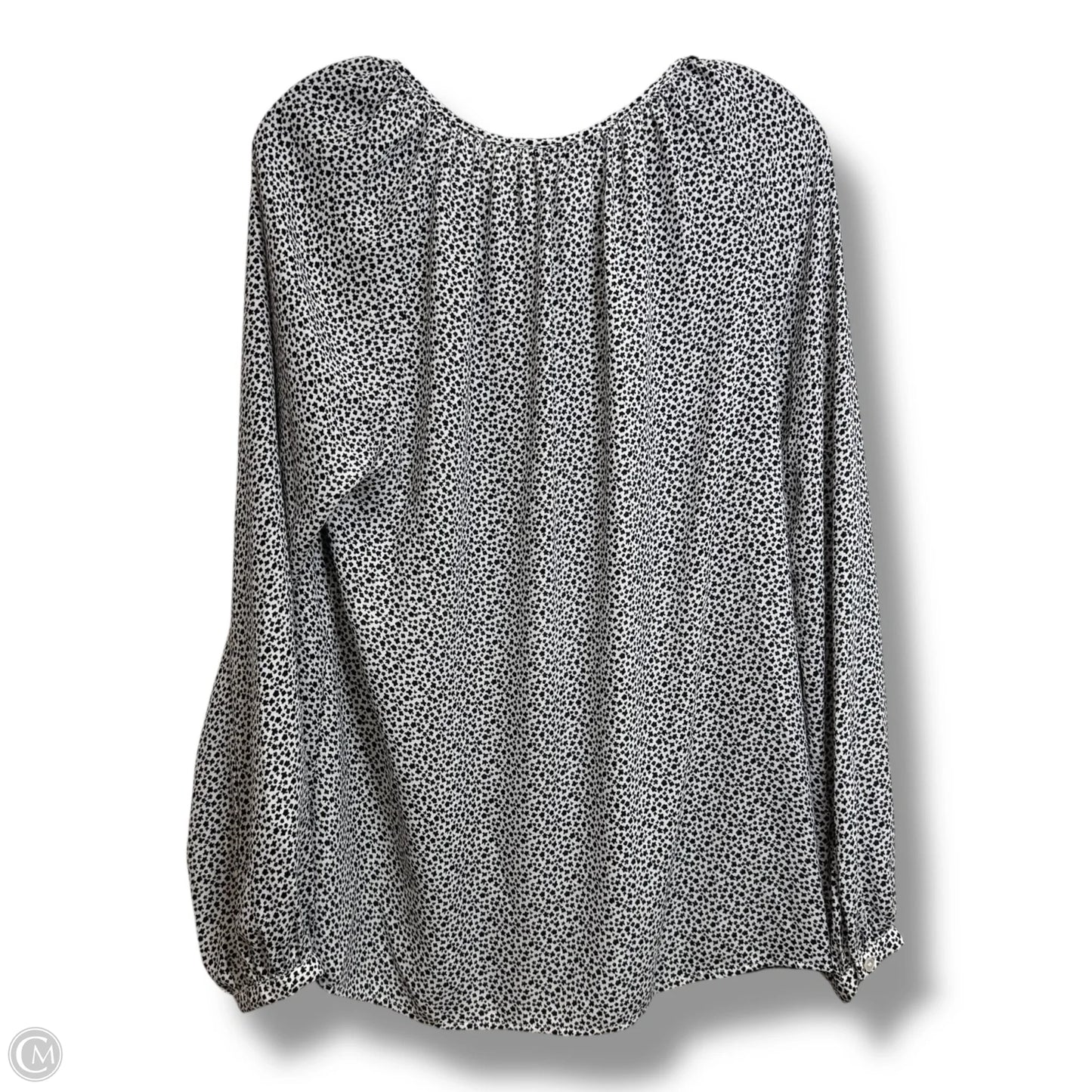 Top Long Sleeve By Loft In Polkadot Pattern, Size: M