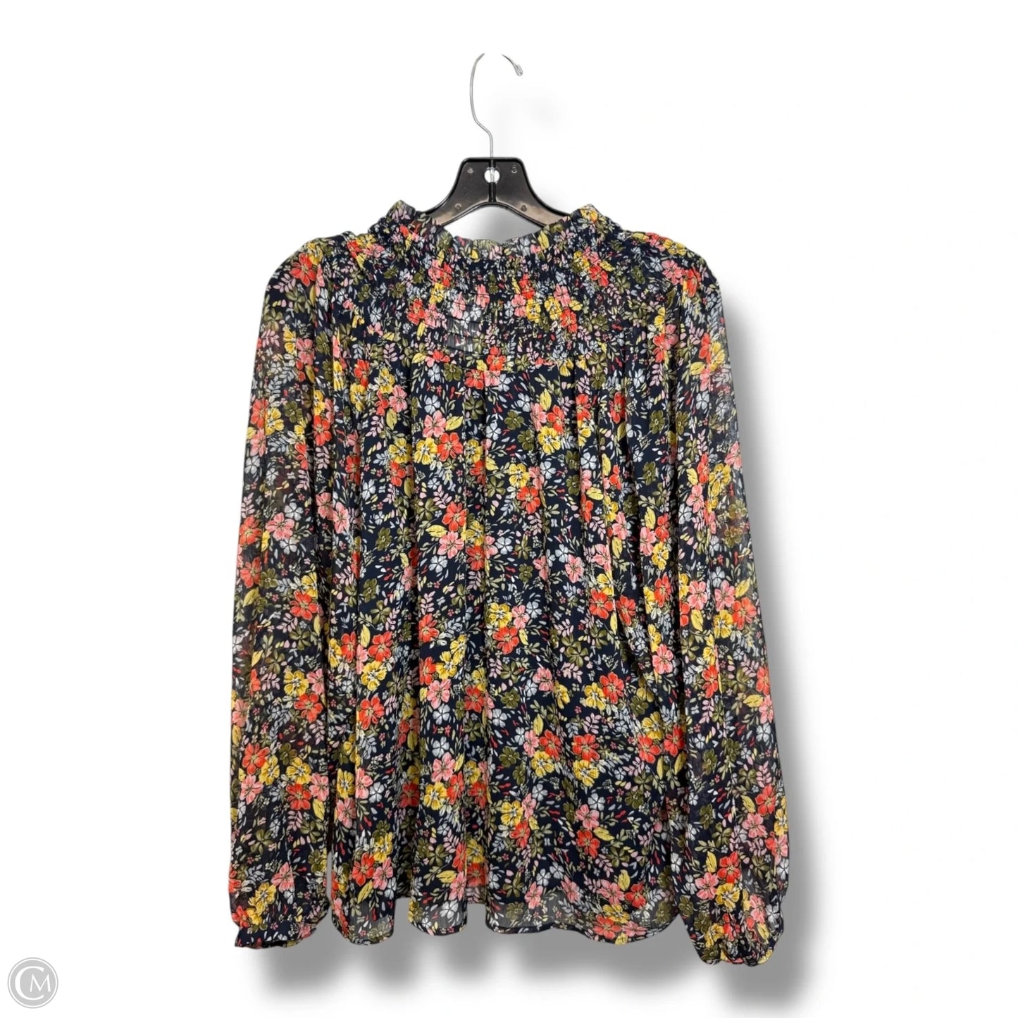 Top Long Sleeve By Loft In Floral Print, Size: M