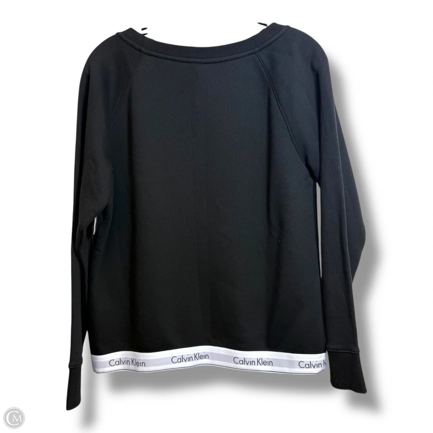 Sweatshirt Collar By Calvin Klein In Black, Size: L