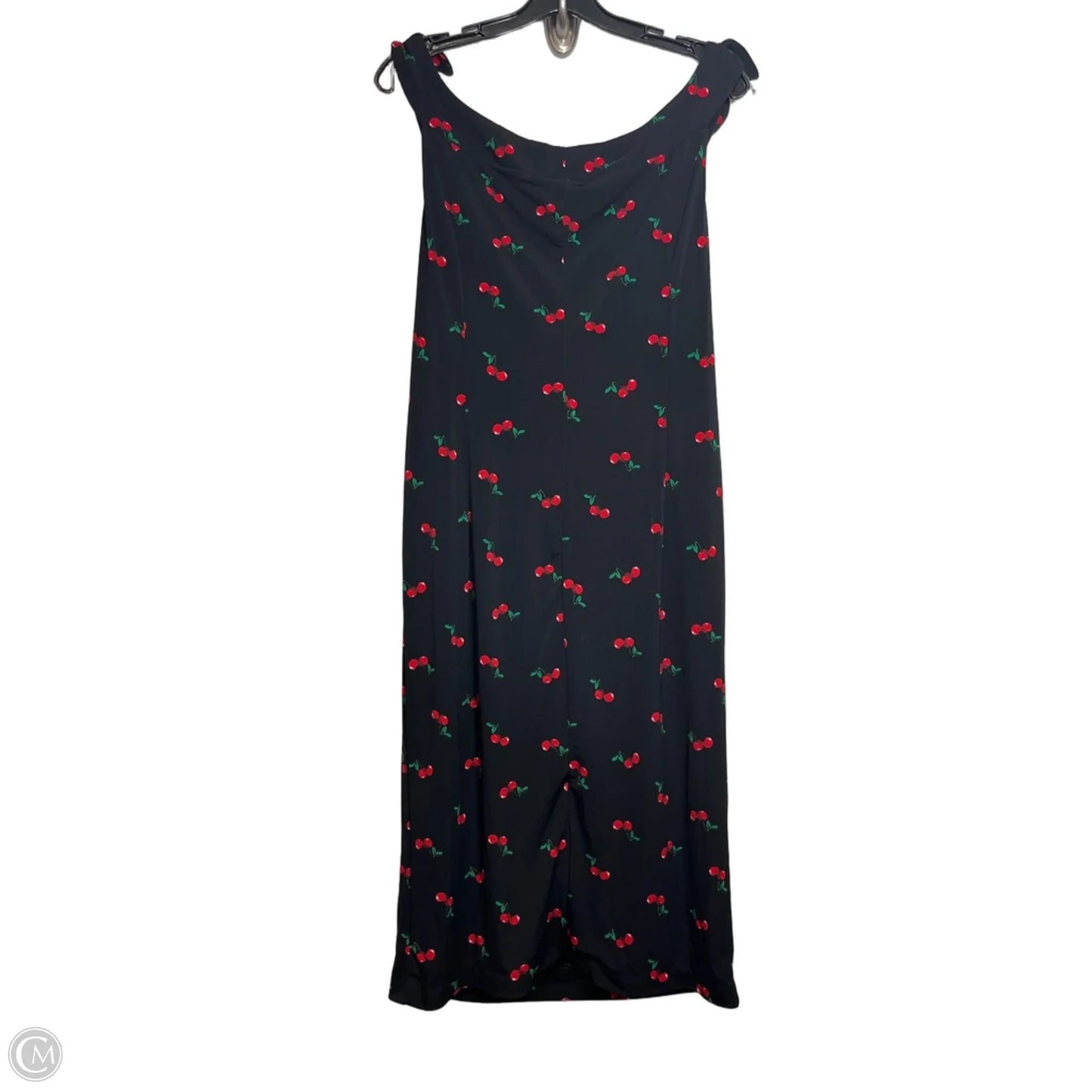 Cherries Dress Casual Maxi By New York And Co In Black & Red, Size: L