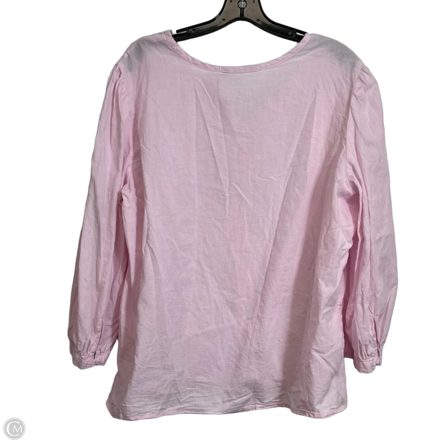 Top Long Sleeve By Lola River In Pink, Size: L