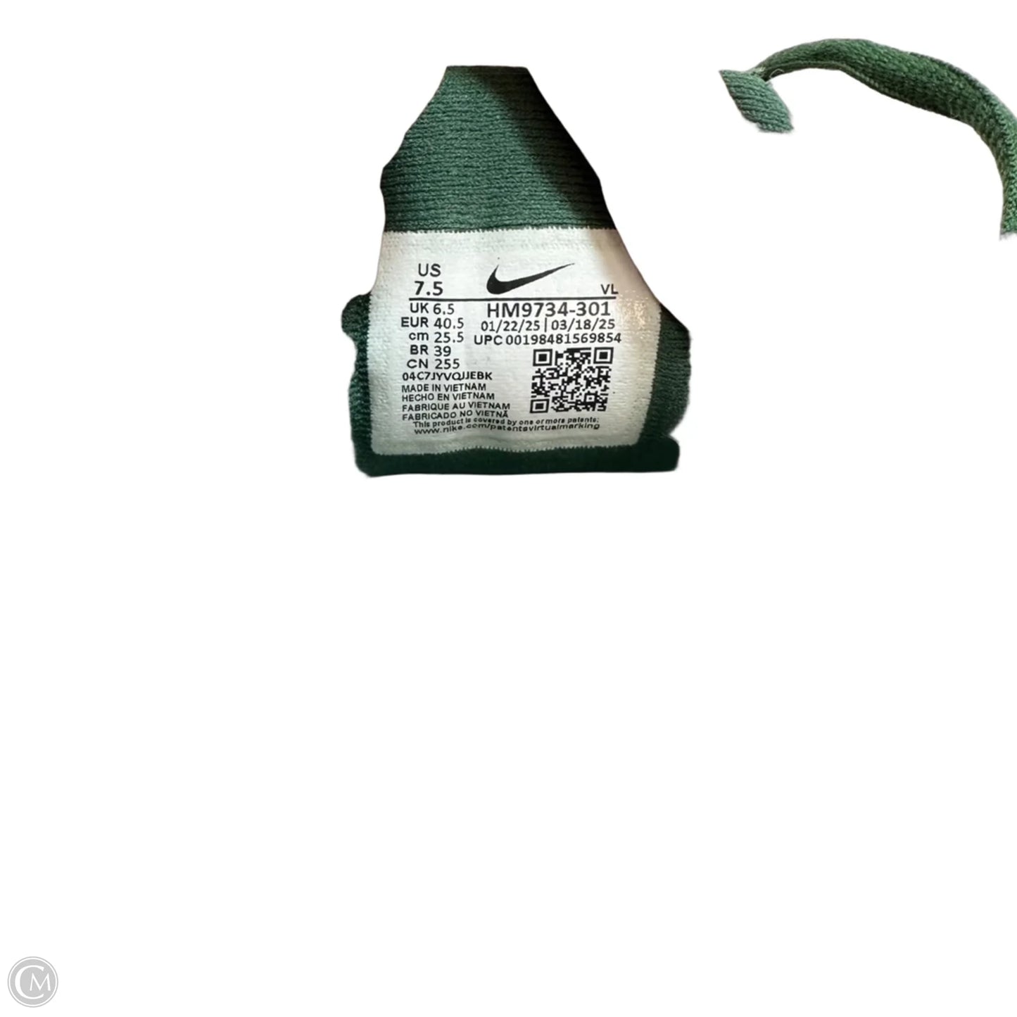 Shoes Athletic By Nike In Green, Size: 9.5