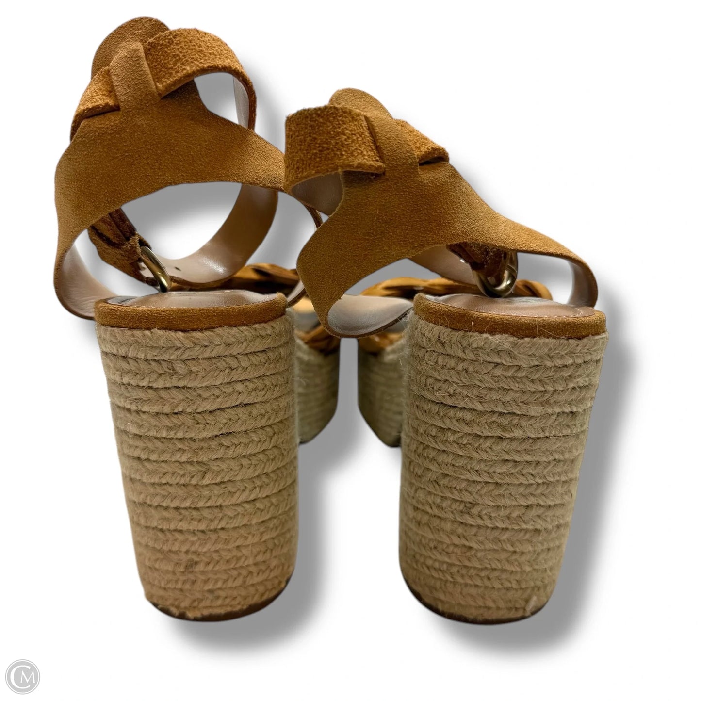 Sandals Heels Wedge By Marc Fisher In Tan, Size: 9