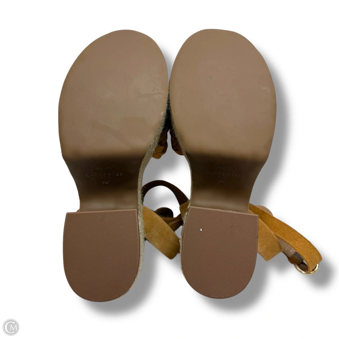 Sandals Heels Wedge By Marc Fisher In Tan, Size: 9