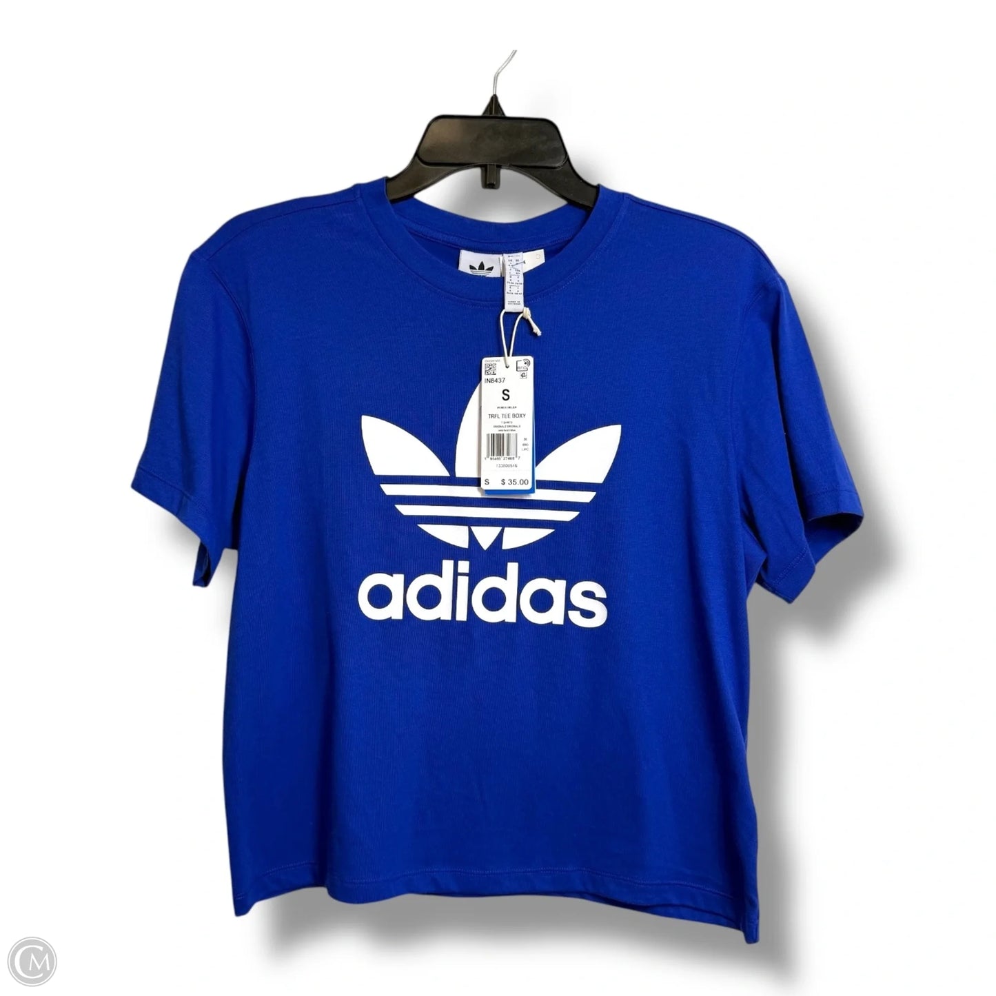 Top Short Sleeve By Adidas In Blue, Size: S