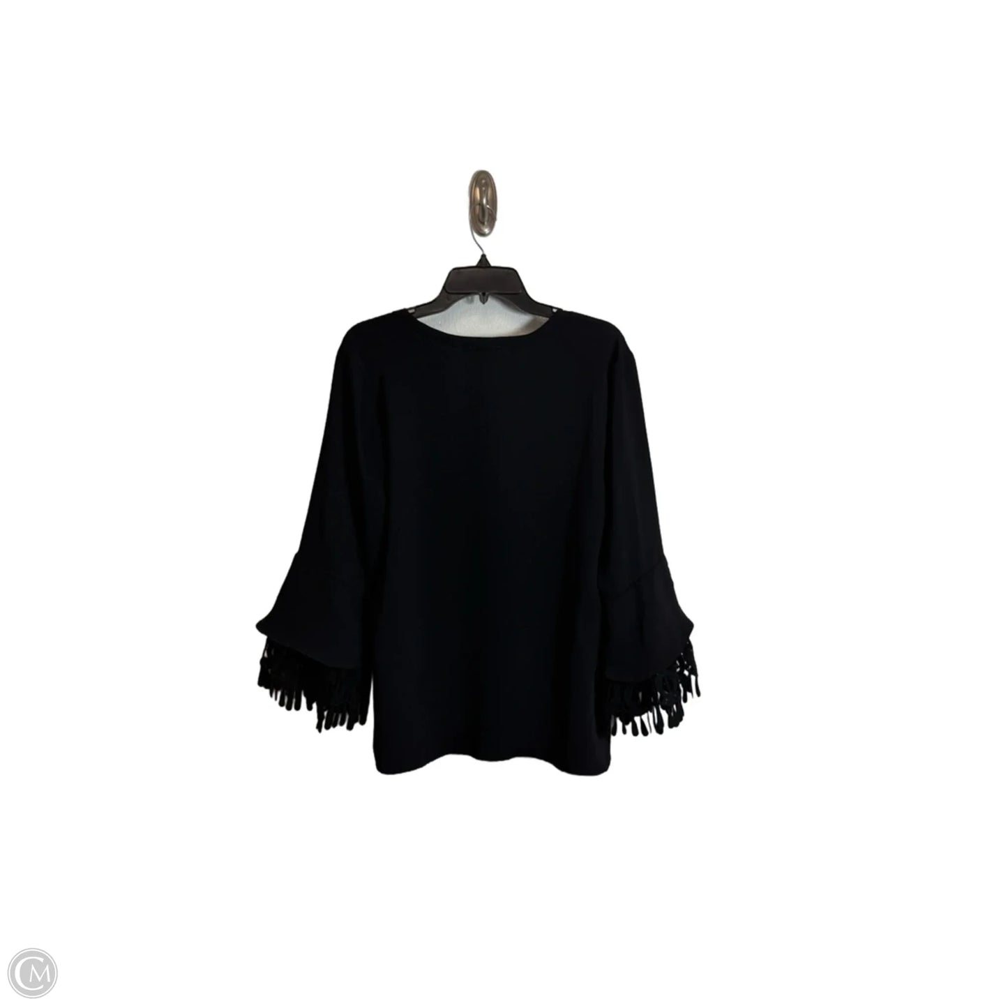 Top 3/4 Sleeve By Chicos In Black, Size: M