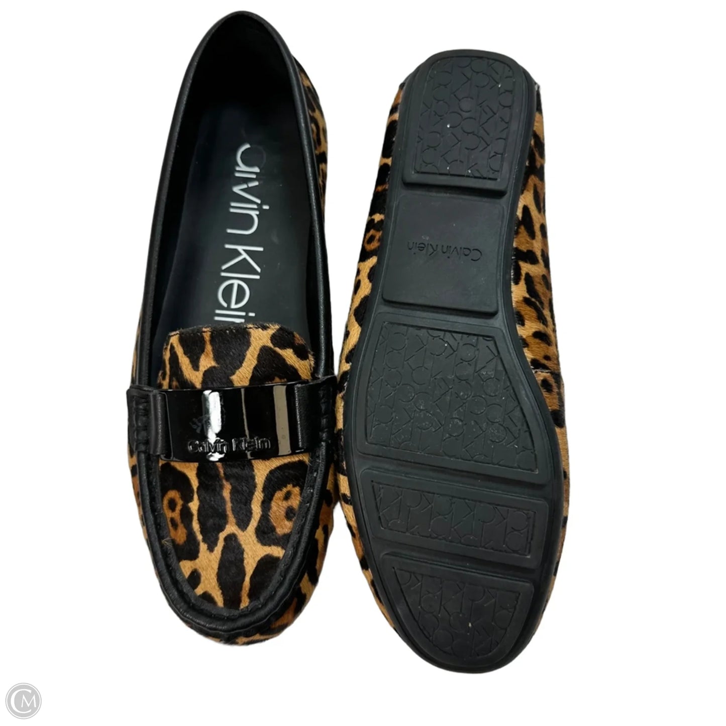 Shoes Flats By Calvin Klein In Animal Print, Size: 9.5