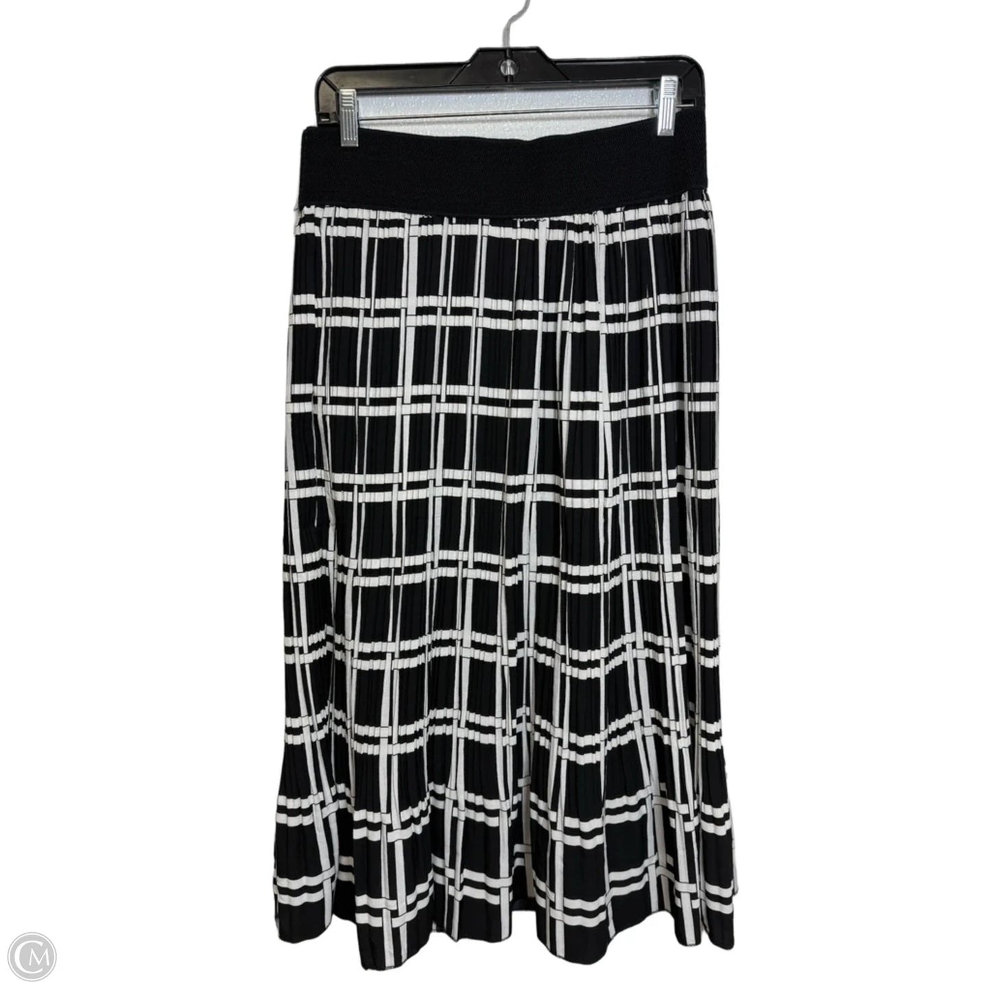 Skirt Midi By Clothes Mentor In Black & White, Size: L
