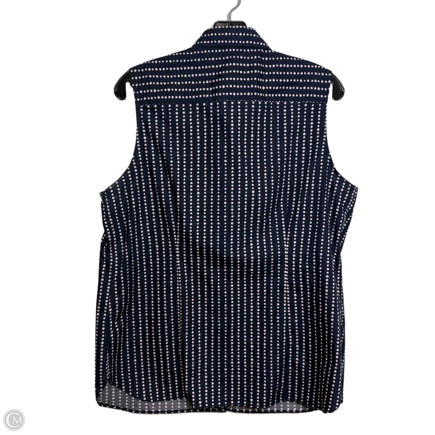 Top Sleeveless By Lands End In Polkadot Pattern, Size: L