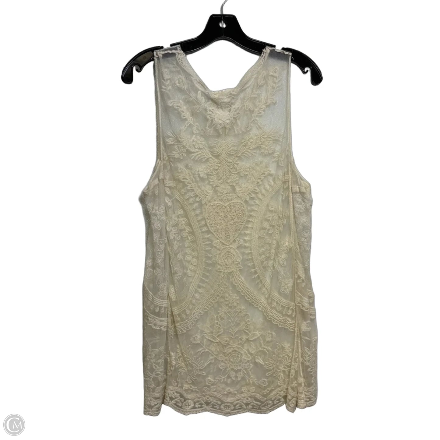 Top Sleeveless By Clothes Mentor In Ivory, Size: L