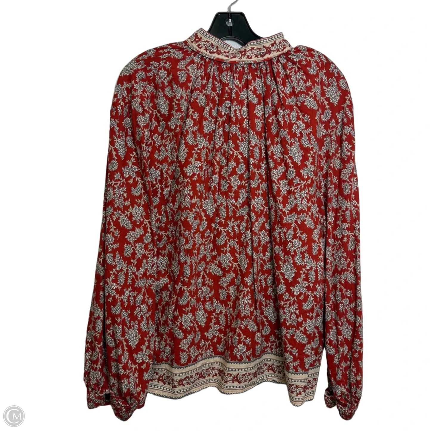 Top Long Sleeve By Madewell In Red, Size: L