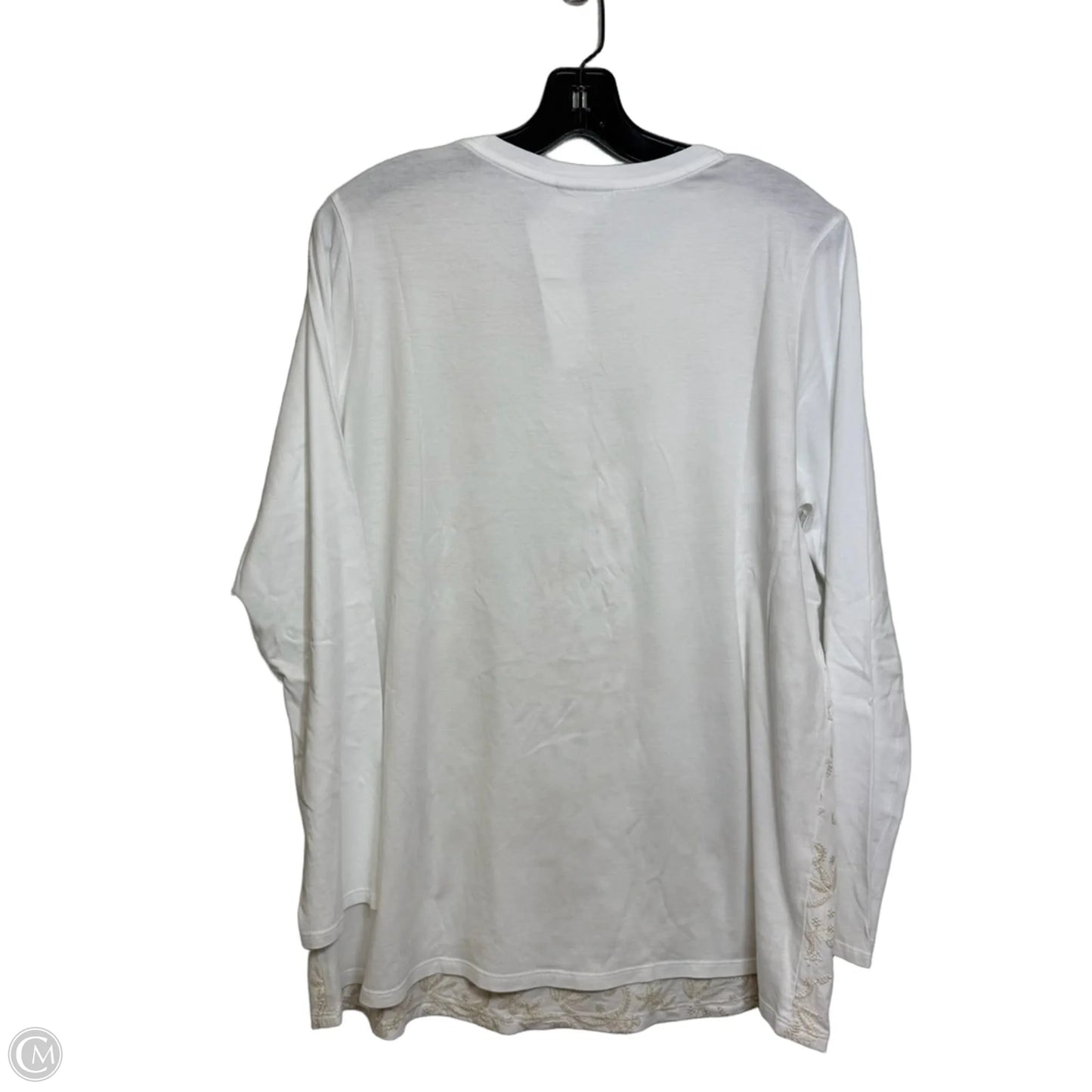 Top Long Sleeve Basic By J. Jill In White, Size: L