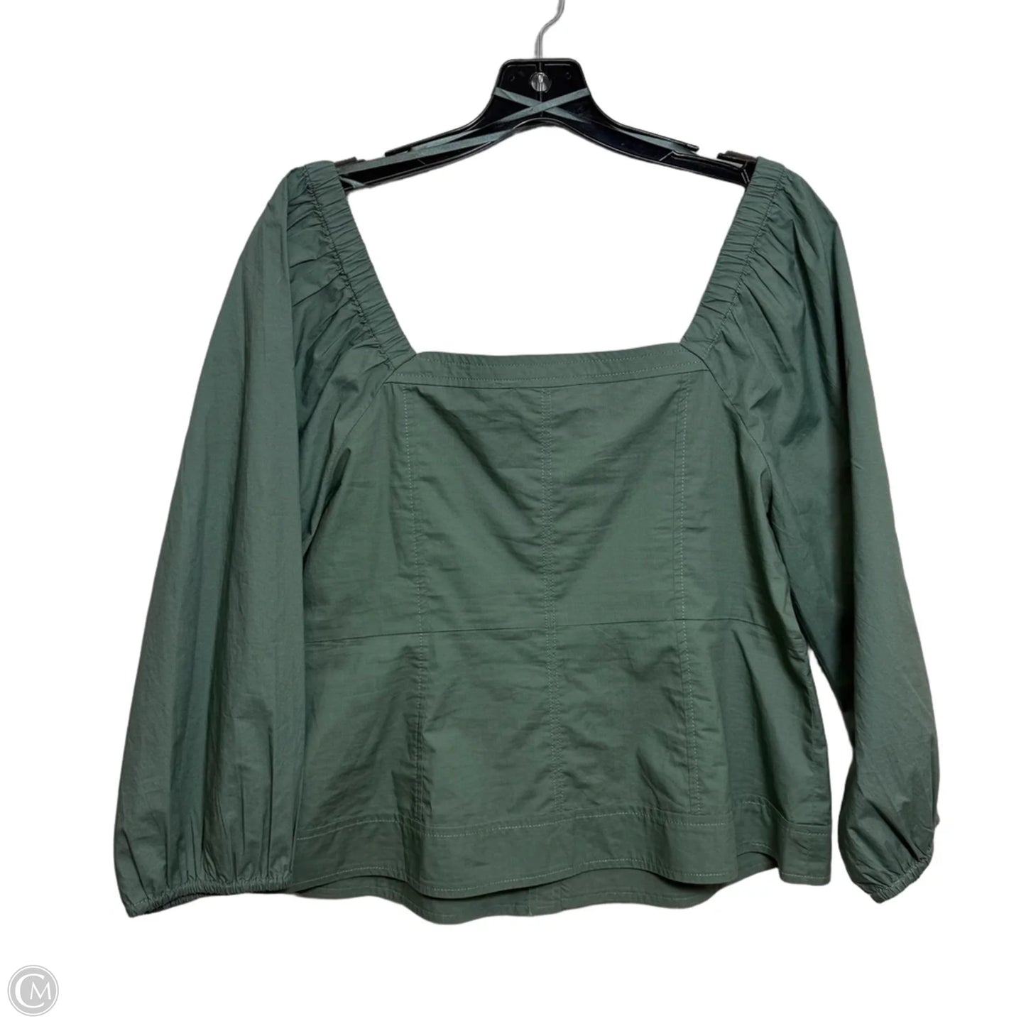 Top 3/4 Sleeve By Loft In Green, Size: M