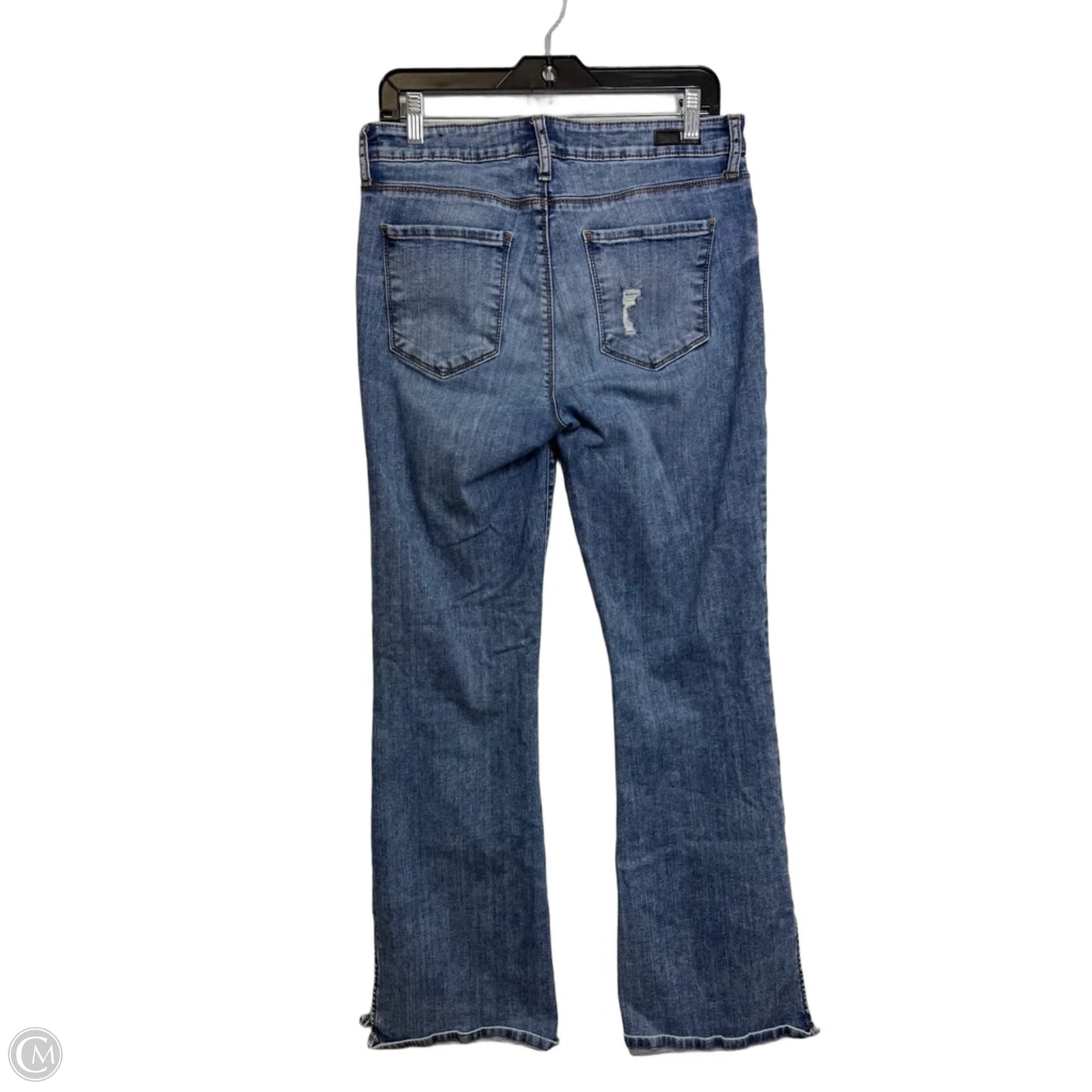 Jeans Flared By Kut In Blue Denim, Size: 8