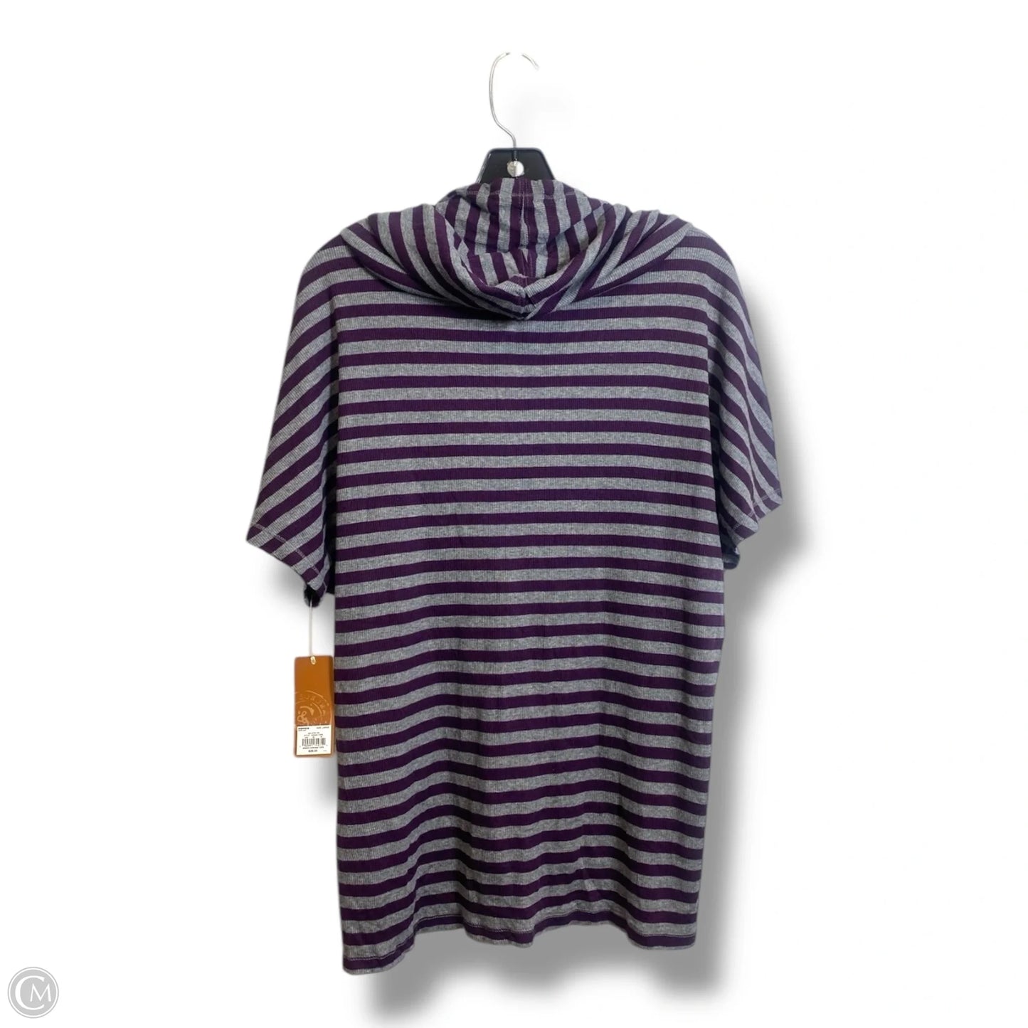 Top Short Sleeve By Sonoma In Striped Pattern, Size: L