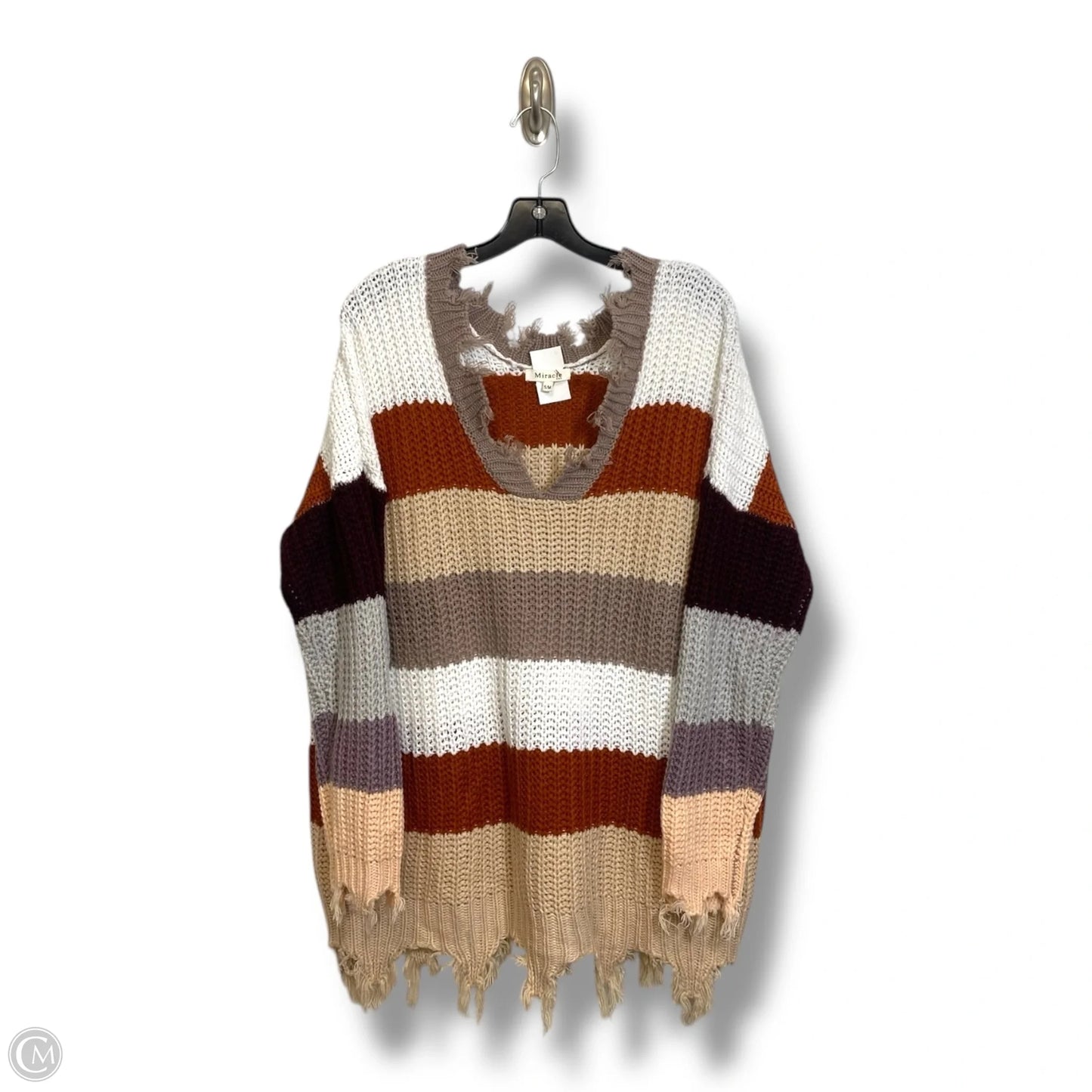 Sweater By Miracle In Striped Pattern, Size: S