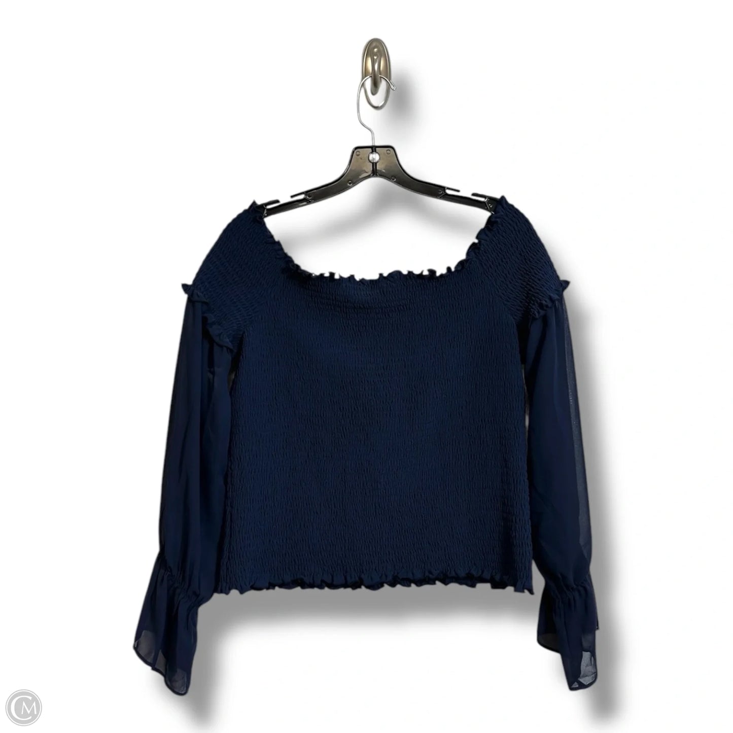 Top Long Sleeve By Bar Iii In Navy, Size: L