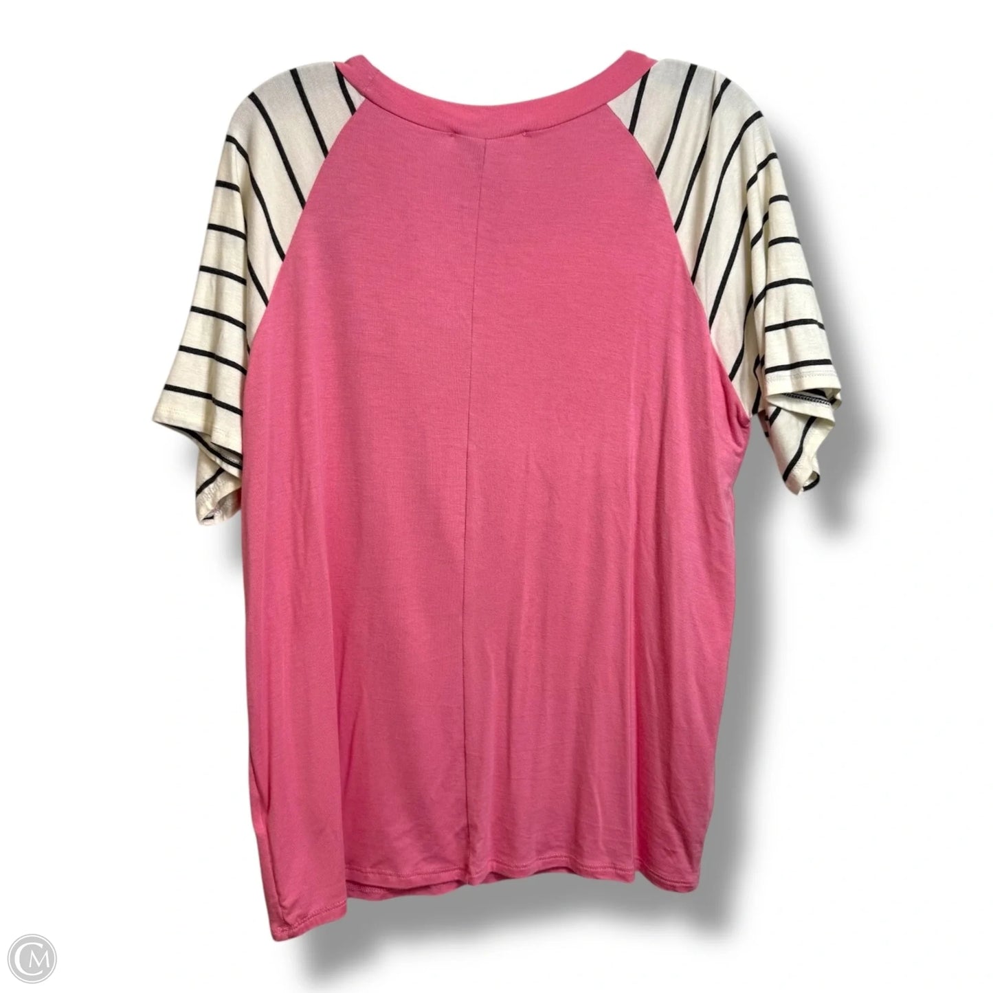 Top Short Sleeve By Haptics In Pink, Size: M