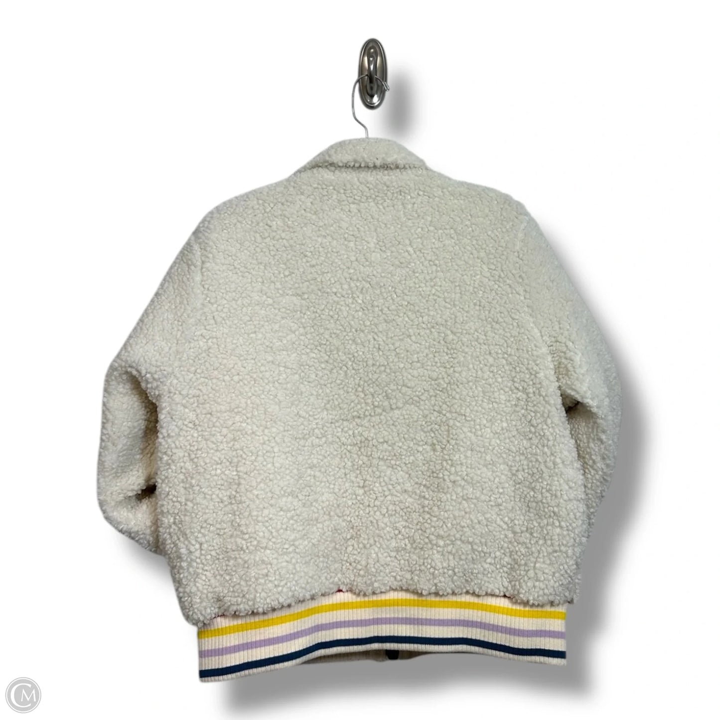 Jacket Faux Fur & Sherpa By Ivory Ella In Cream, Size: L
