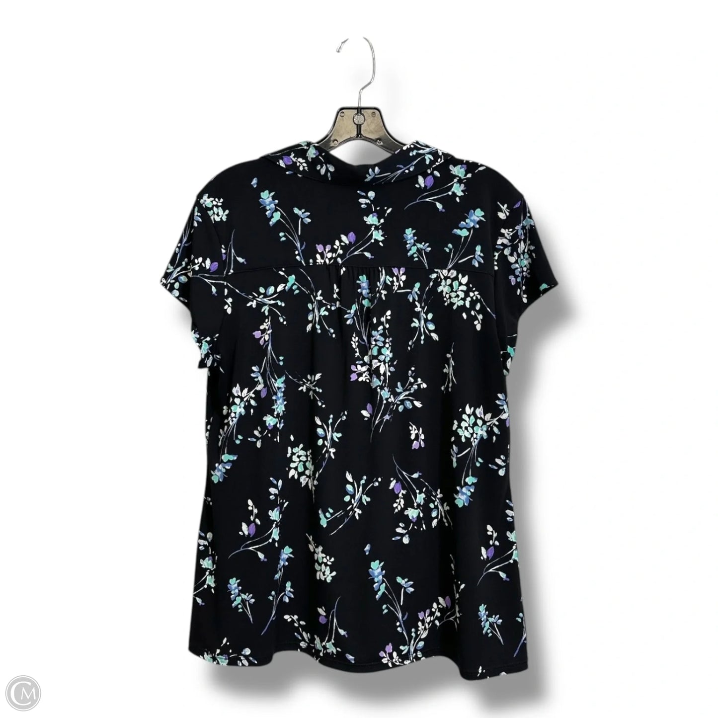 Top Short Sleeve By Croft And Barrow In Floral Print, Size: Lp